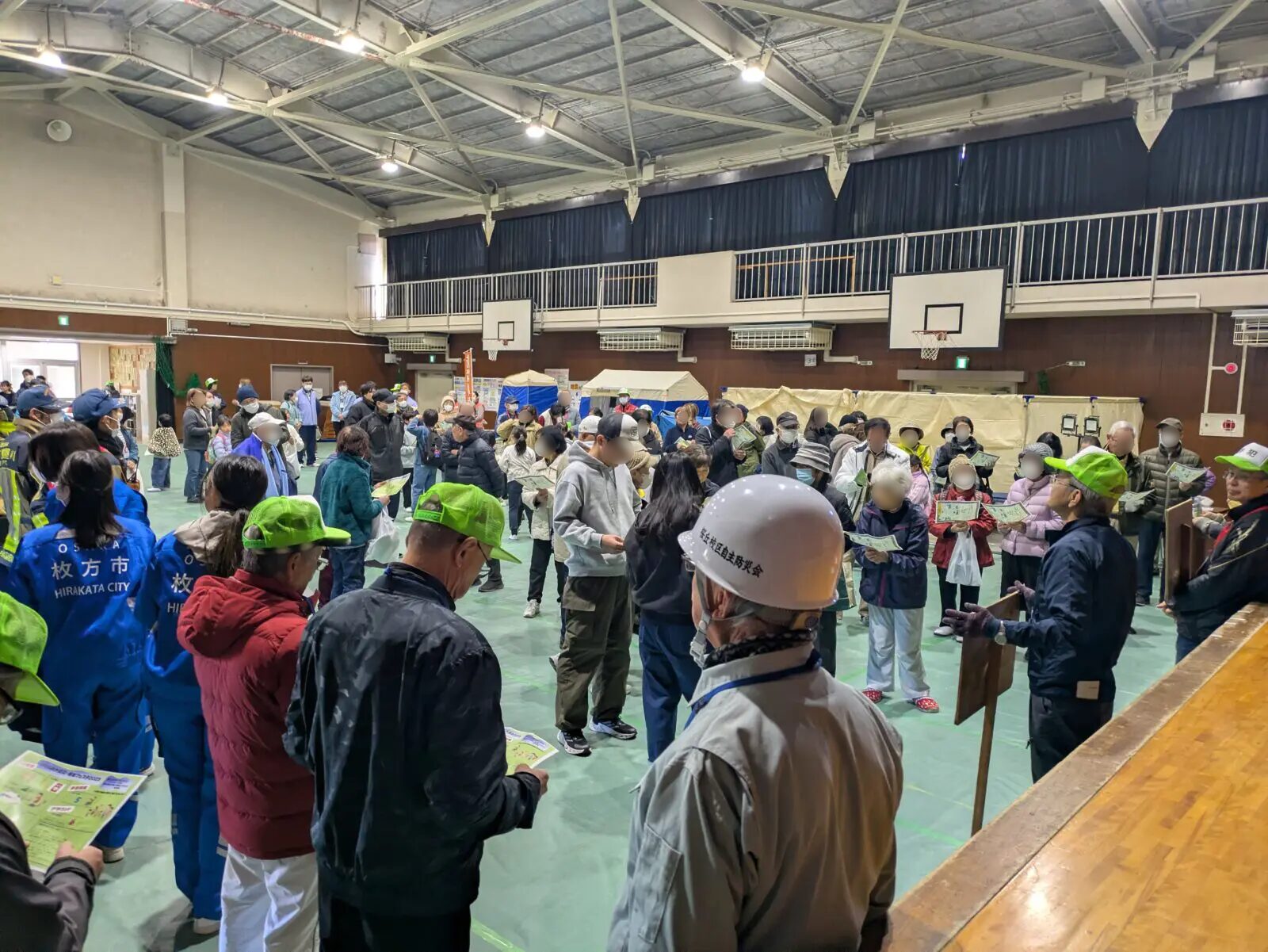 開会式　さくらおか防災福祉フェスタ　枚方市消防団
