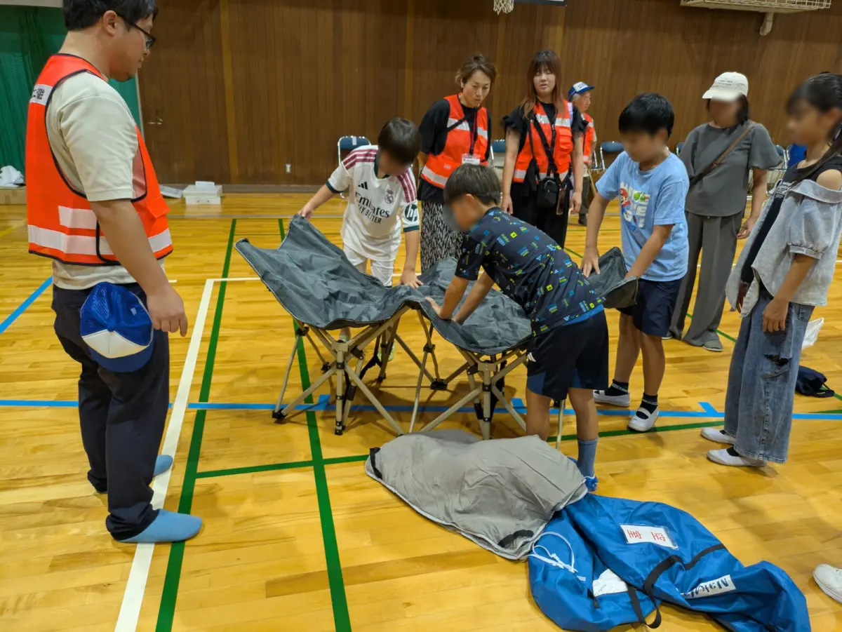 東香里小学校自主防災訓練2026年8月30日　枚方市消防団川越分団